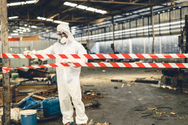 Professional Sewage Cleanup technician working in Providence, UT